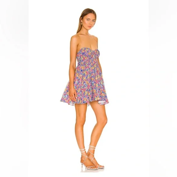For Love And Lemons “Sasha” Multicolor Strapless Dress - Picture 3 of 13